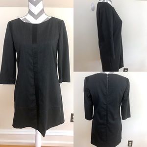 Rag & Bone Dark Charcoal Herringbone Shift Dress